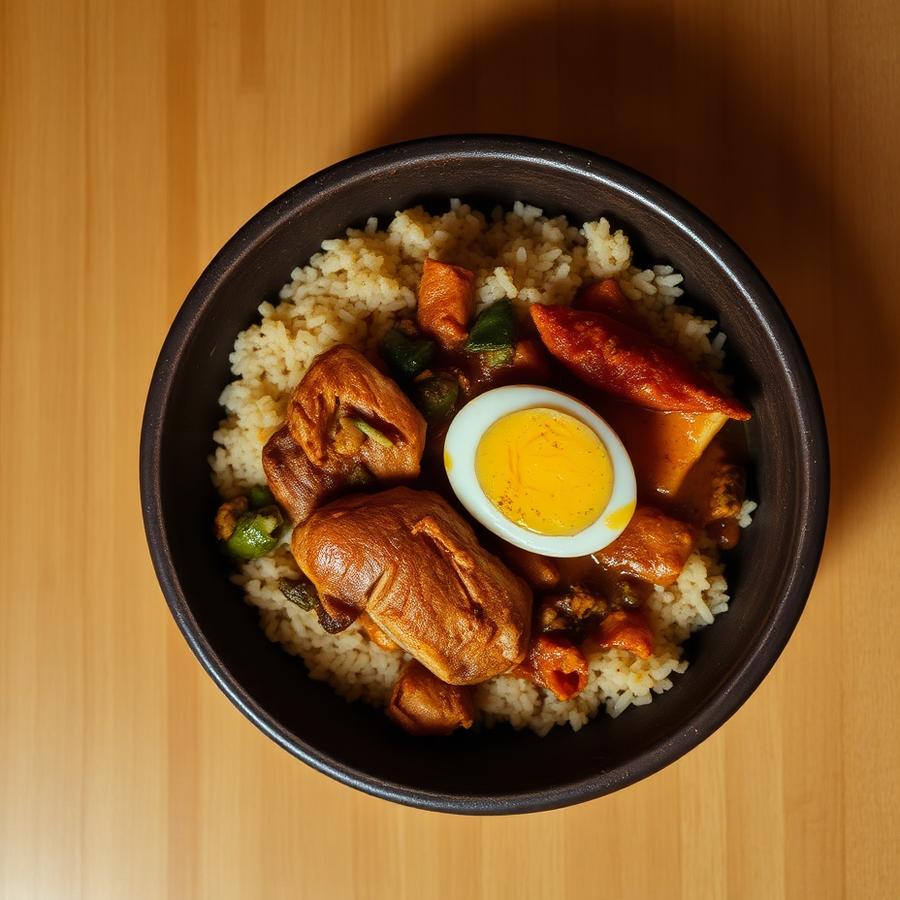 Dawadaw rice with stew