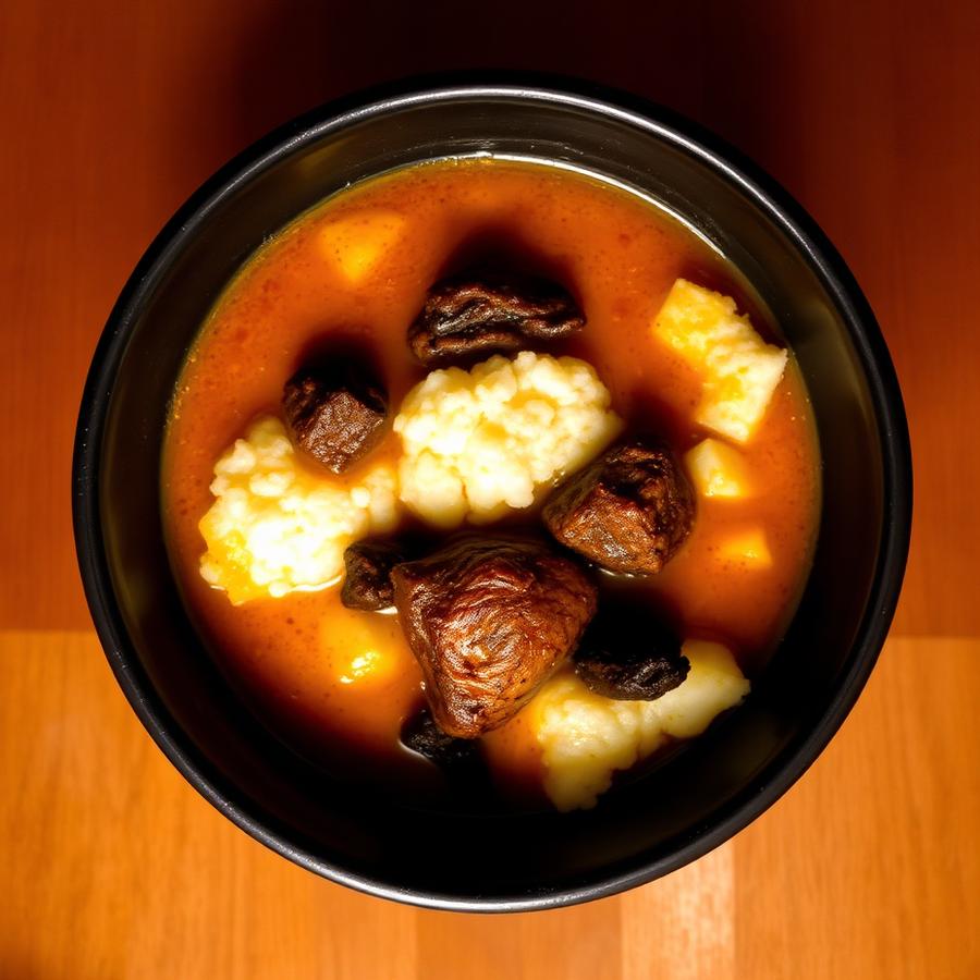 Fufu with light soup