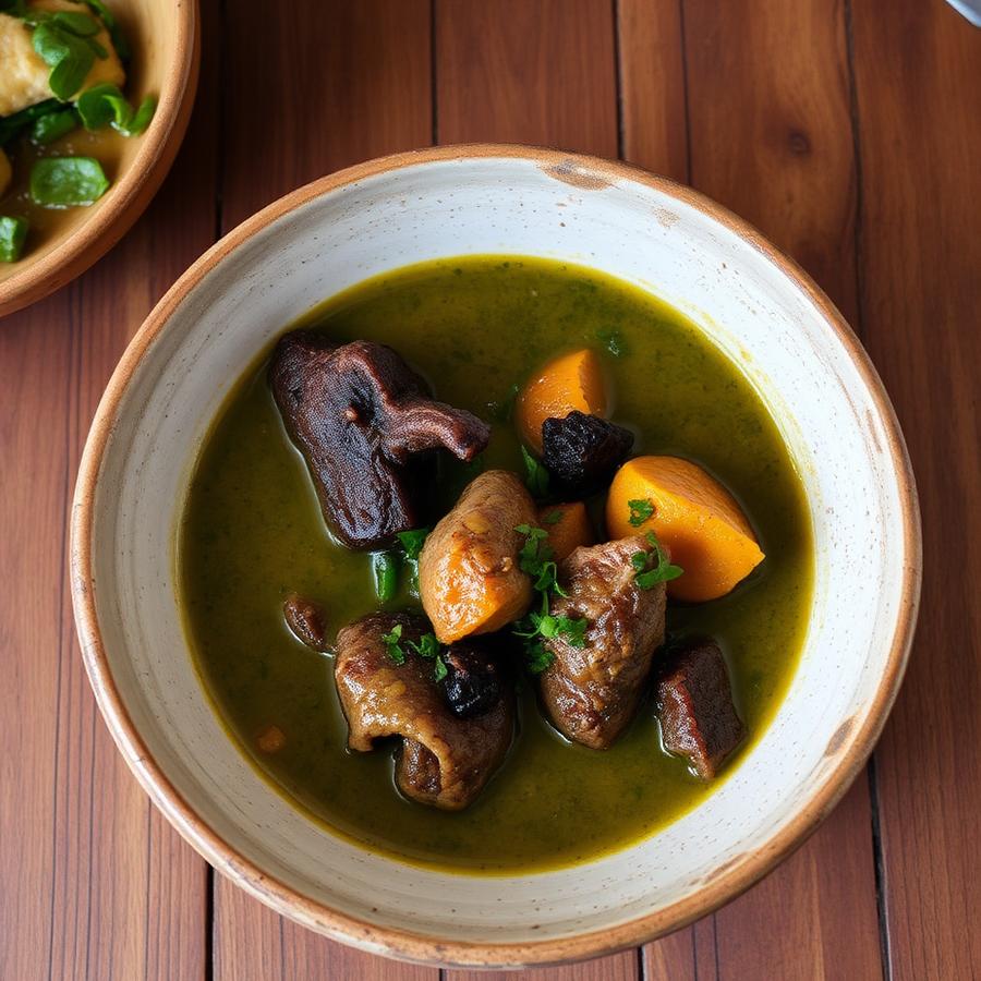Tuo Zaafi with soup